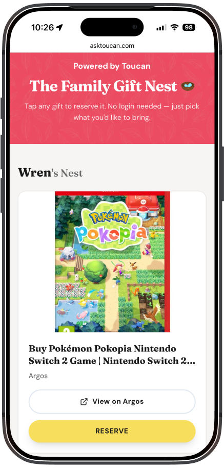 App UI: Gift Nest
